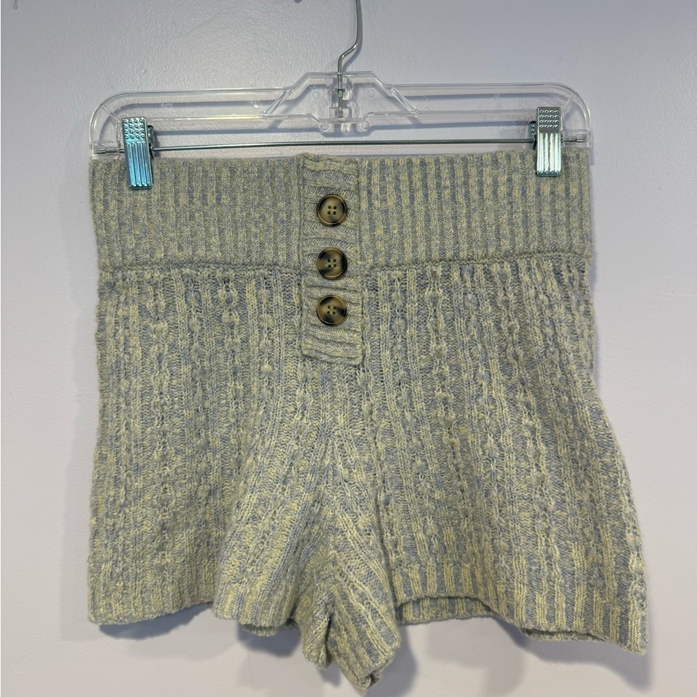 Knit button Urban Outfitters‎ out from under sweat shorts